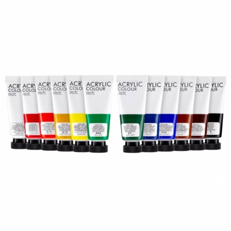 Akrylmaling sett Premium - 12 farger x 22 ml