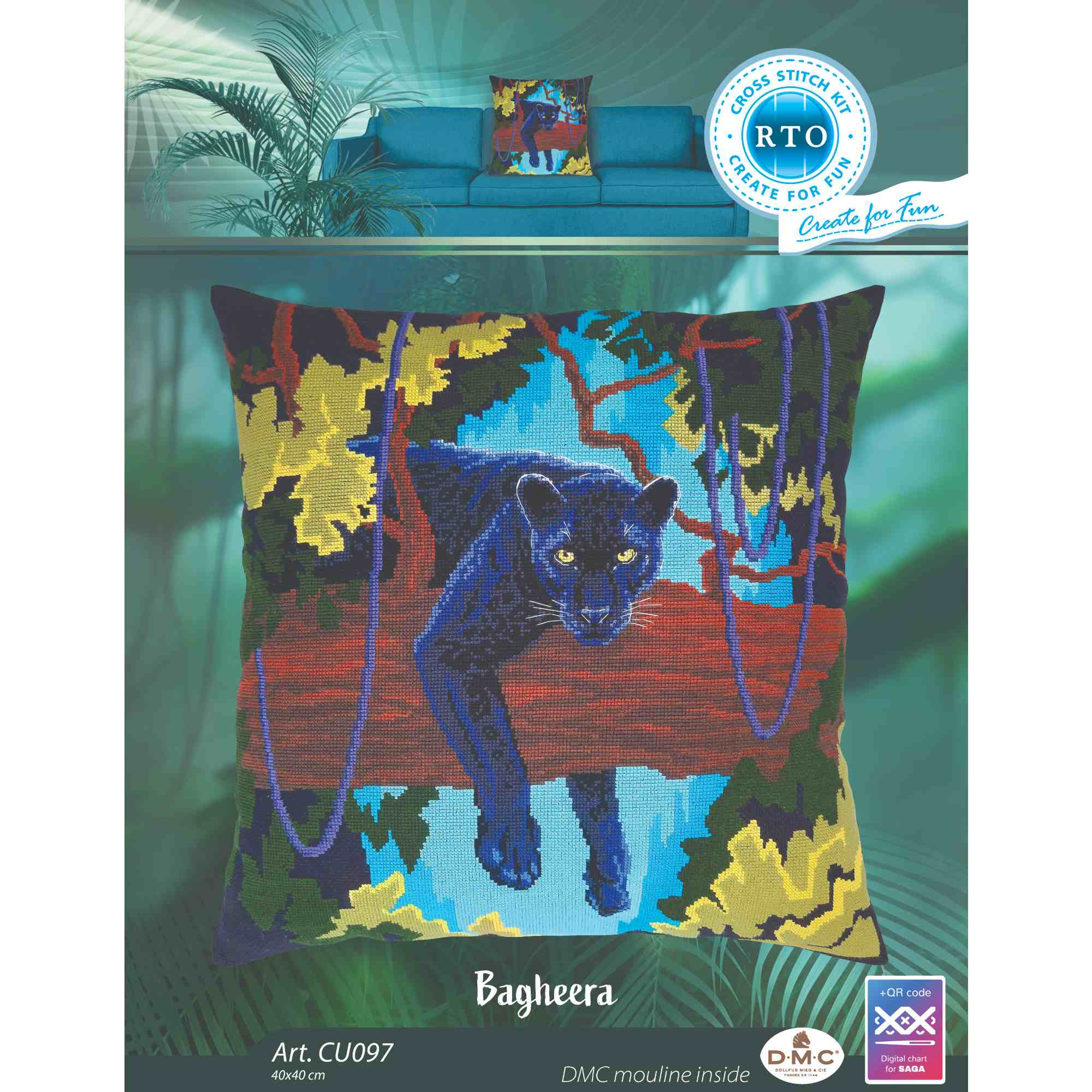 Broderipakke Pute "Bagheera"