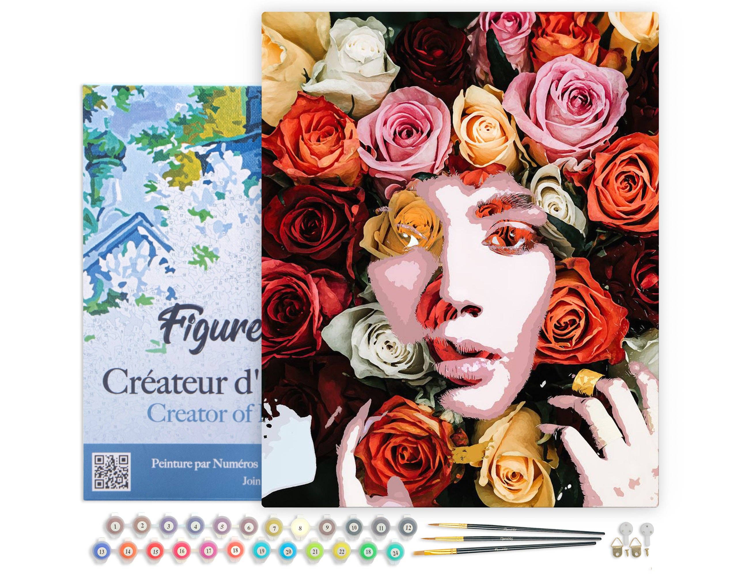 Paint by Numbers på ramme "Beauty in Roses"