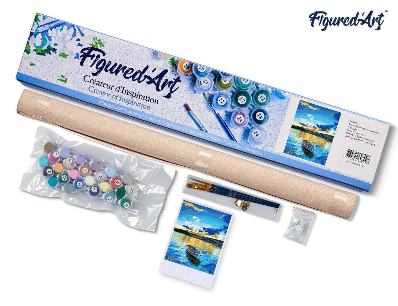 Paint by Numbers "Small boat at Sunrise"