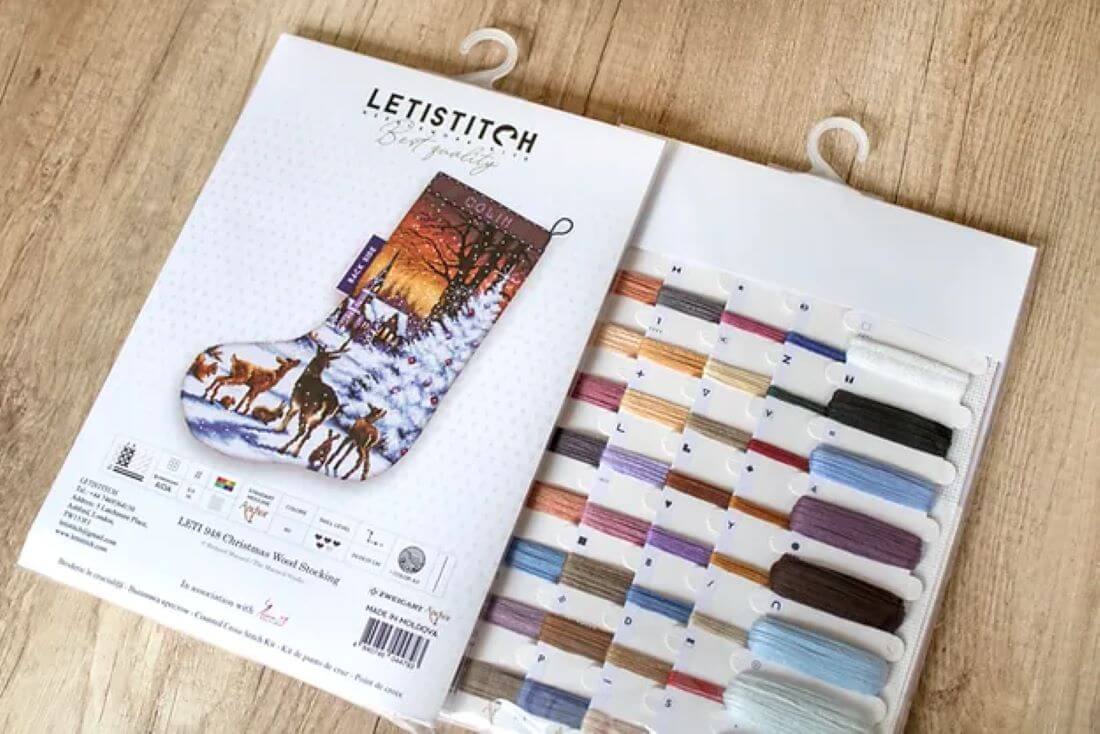 Broderipakke Julestrømpe "Juleskogen"