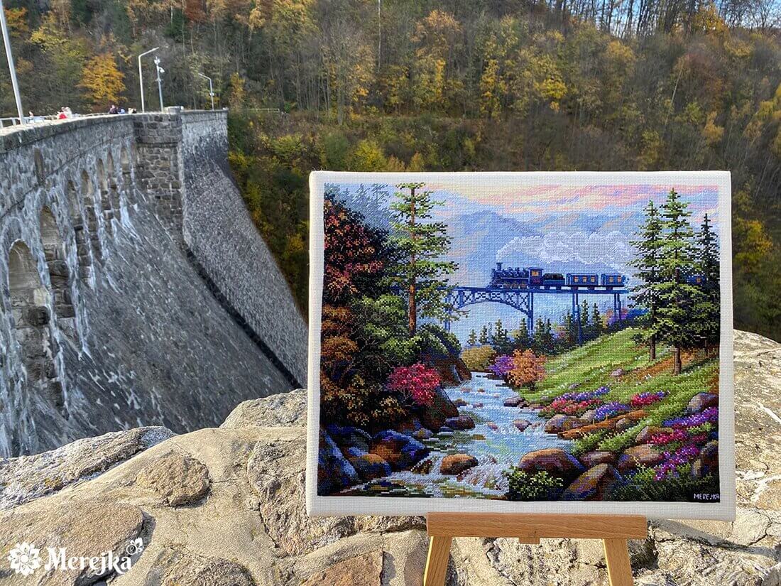 Broderipakke "Fjell Togbane"