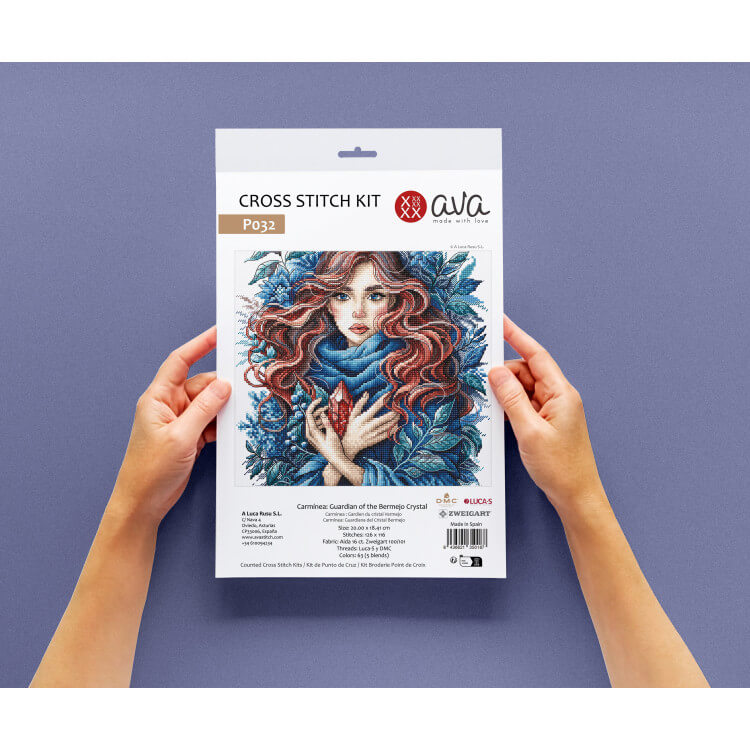 Broderipakke "Carminea. Guardian of the Vermilion Crystal"