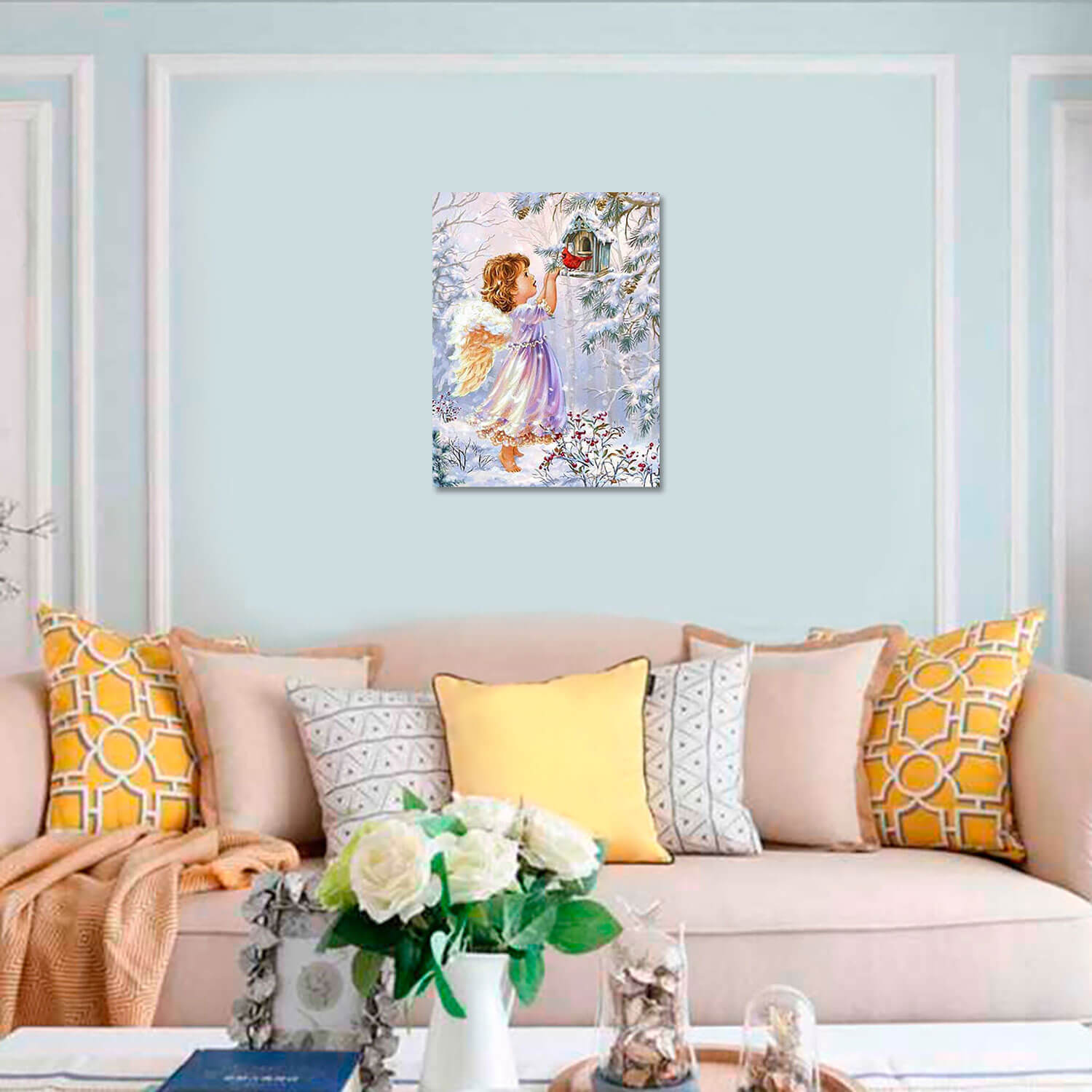 Diamond Painting på ramme "Christmas Angel", 50 x 40 cm