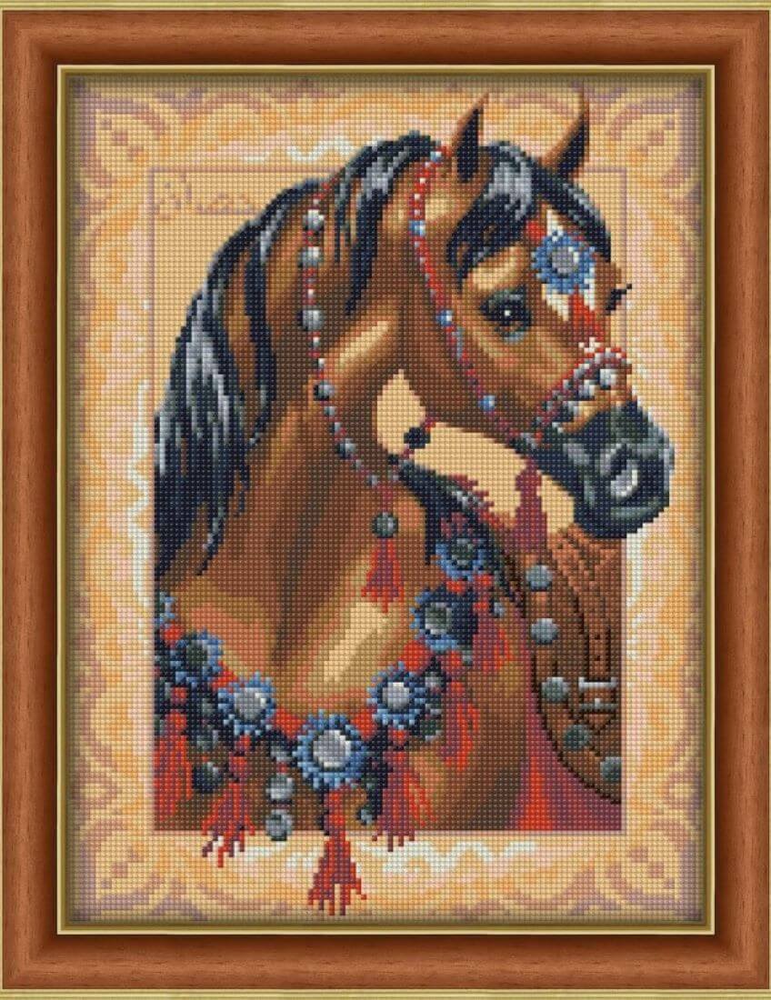 Diamond Painting "Arabian Horse", 40 x 30 cm