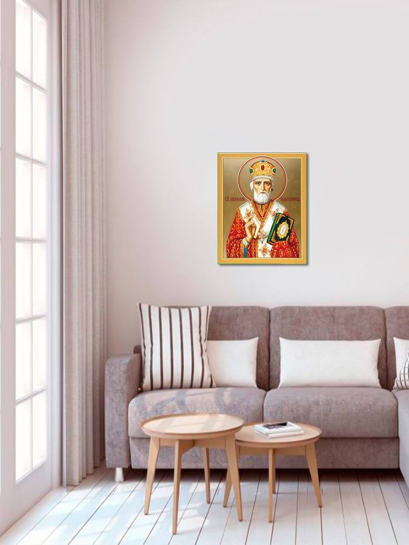 Diamond Painting på ramme "Icon of Saint Nicholas", 50 x 40 cm