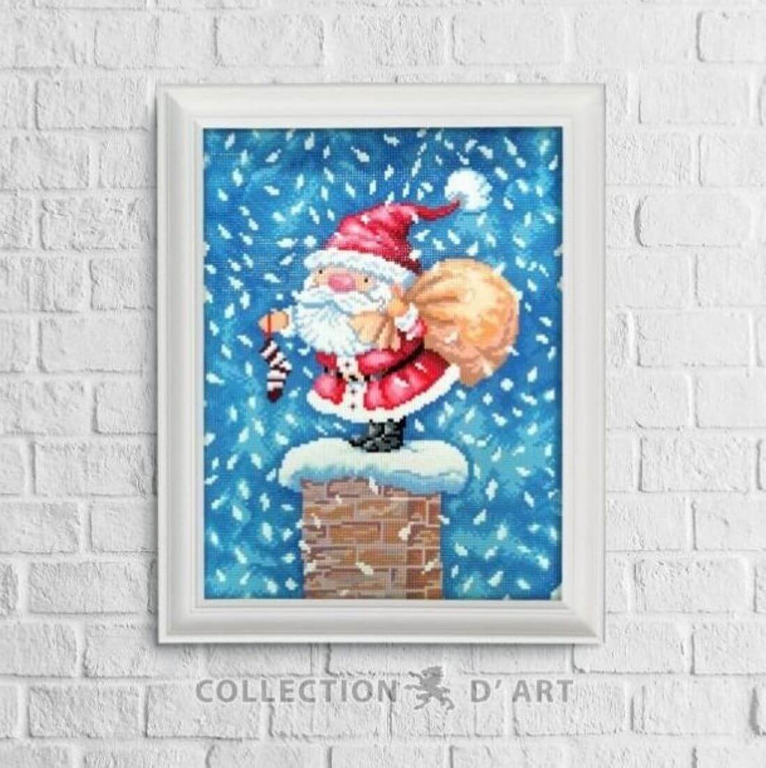 Diamond Painting "På Julaften", 40 x 30 cm