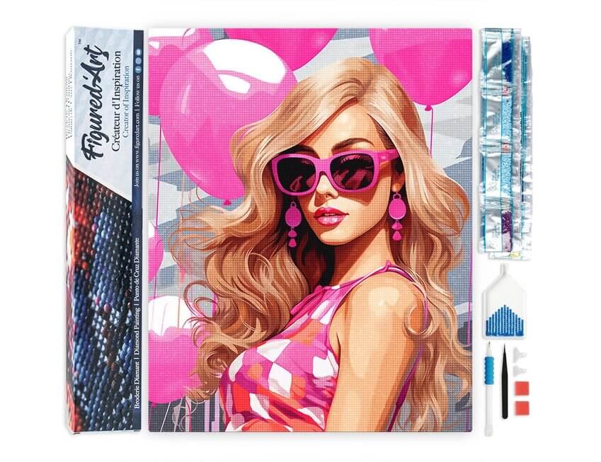 Diamond Painting "Pink Balloons Diva"