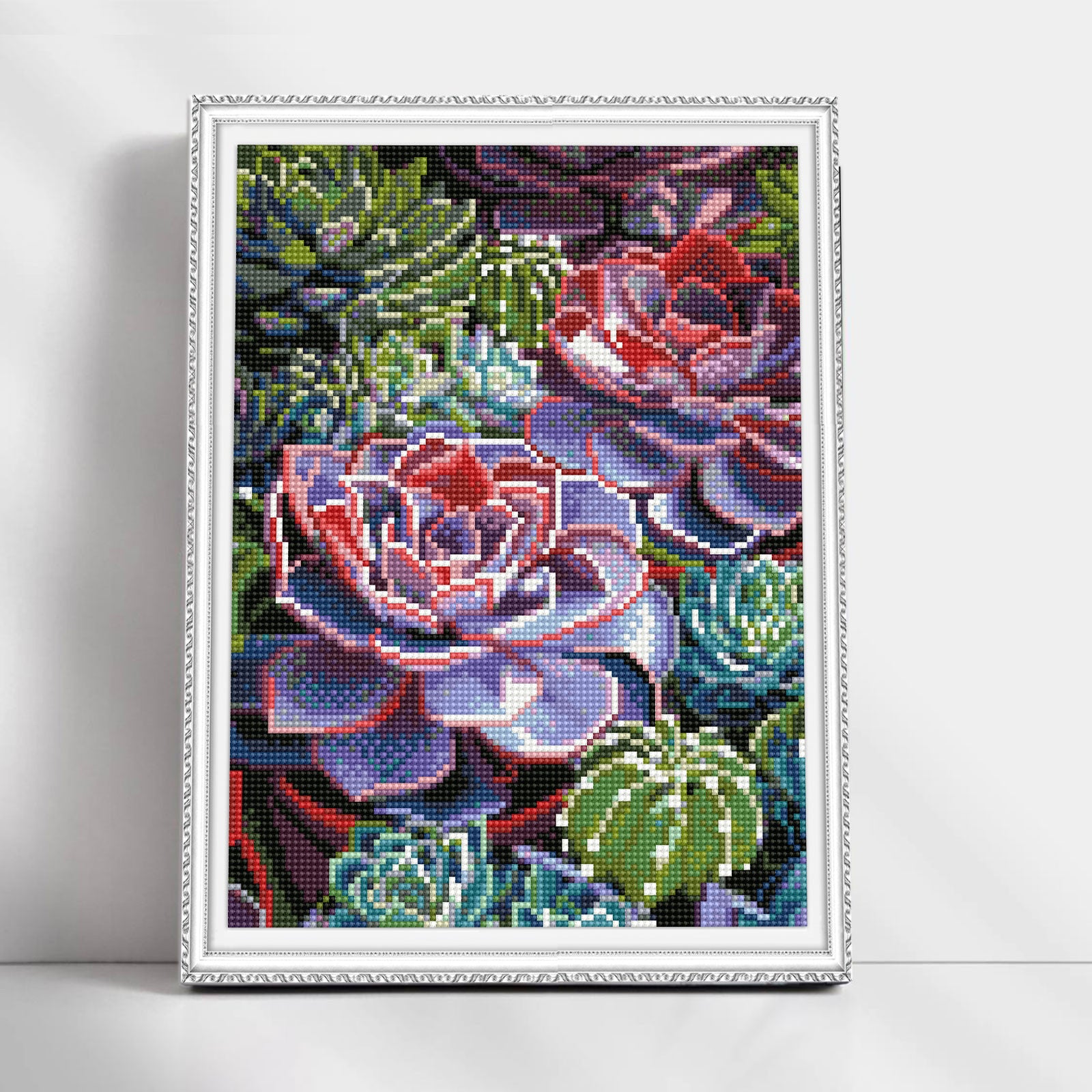 Diamond Painting på ramme "Sukkulent", 40 x 30 cm
