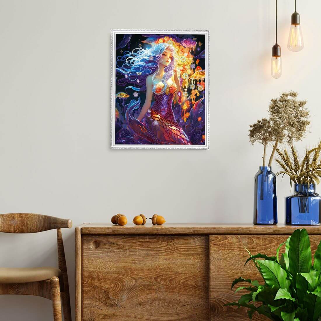 Diamond Painting på ramme "Charming Mermaid"