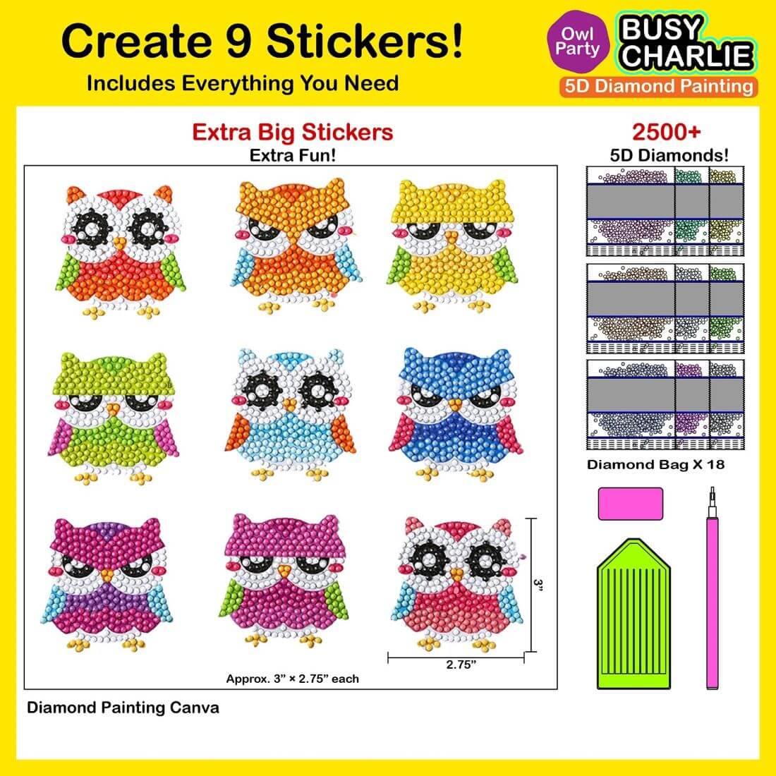 Diamond Painting Stickers "Uglefest"