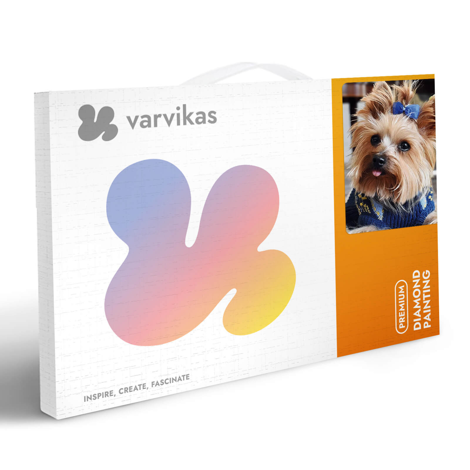 Diamond Painting på ramme "Fluffy Fashionista", 30 x 20 cm