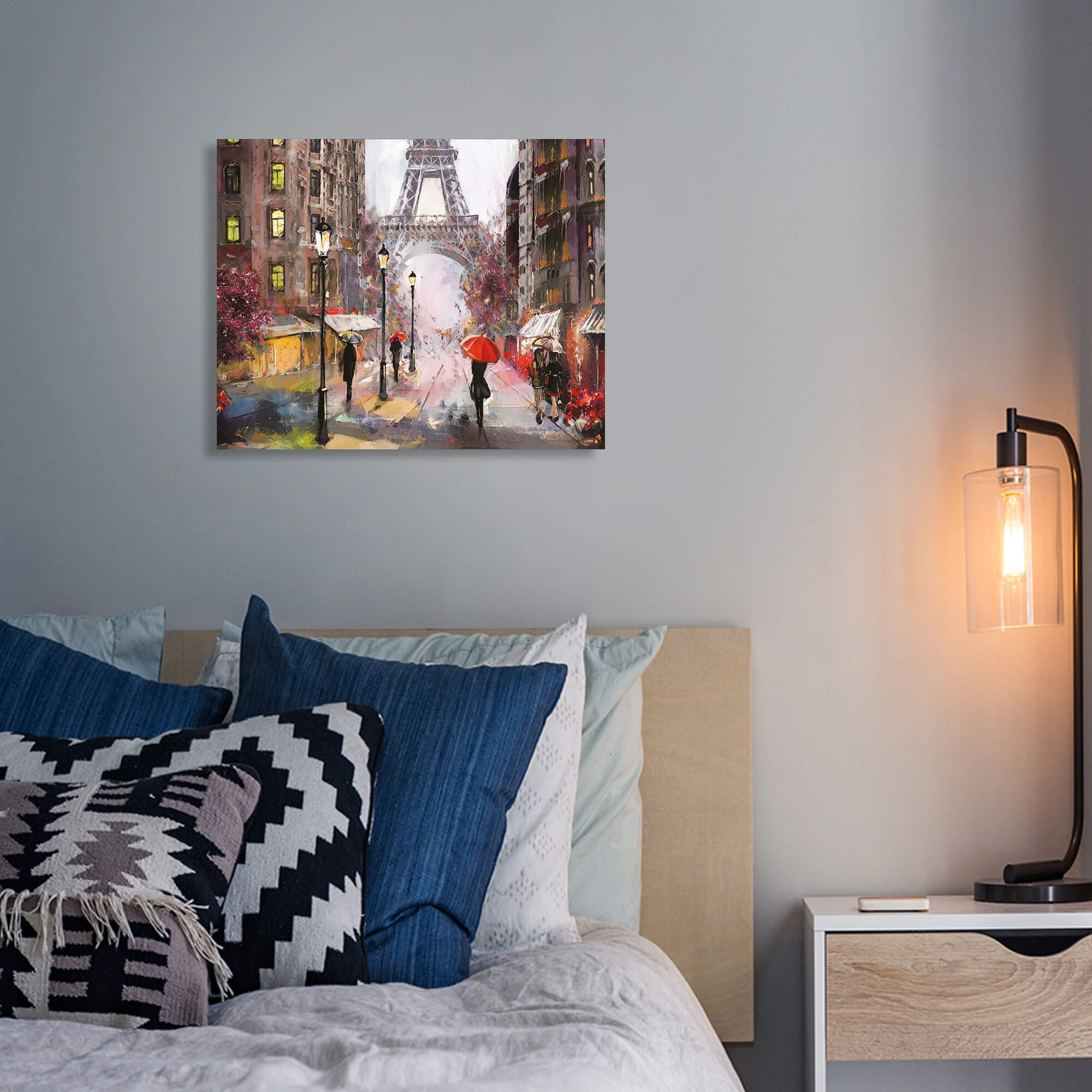 Diamond Painting på ramme "Paris in the Rain ", 50 x 40 cm