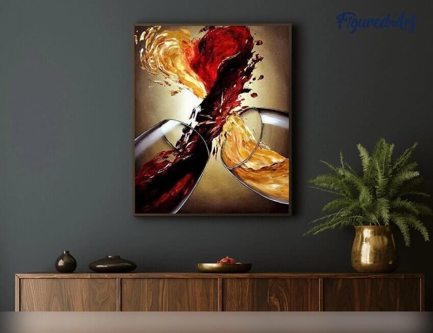 Paint by Numbers "Red and white Wine "