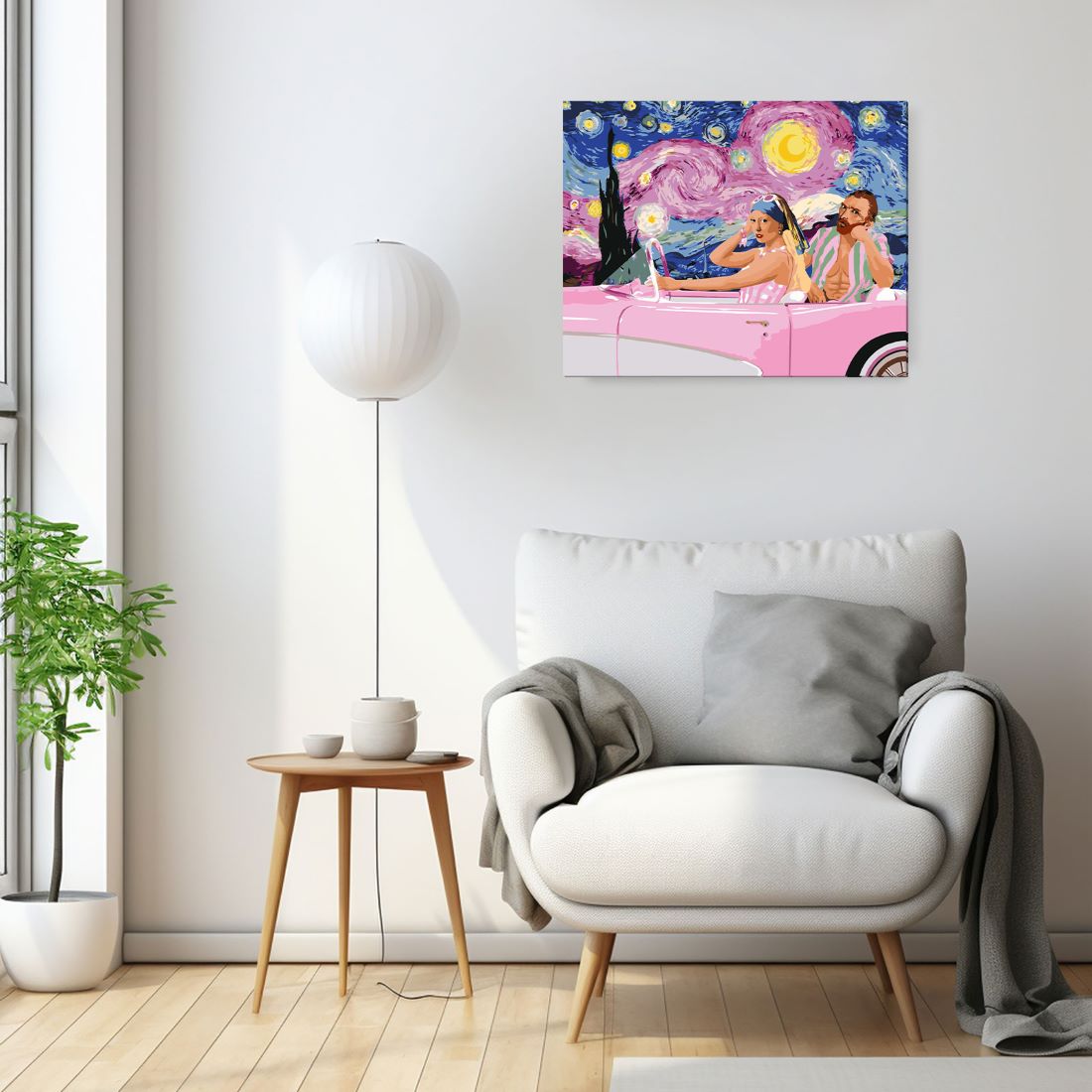 Paint by Numbers på ramme "Time Travel"