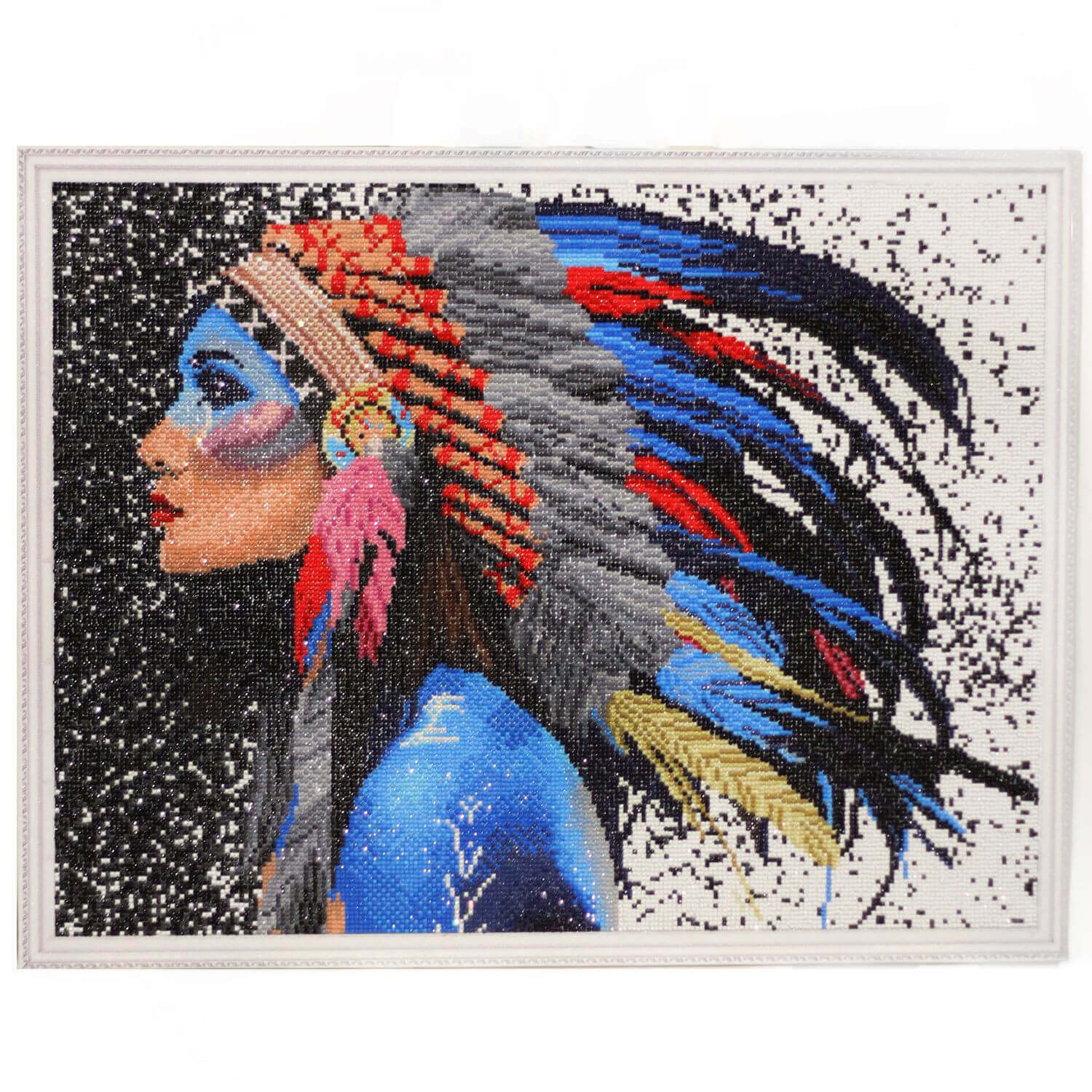 Diamond Painting på ramme "Sjaman Jente", 65 x 50 cm