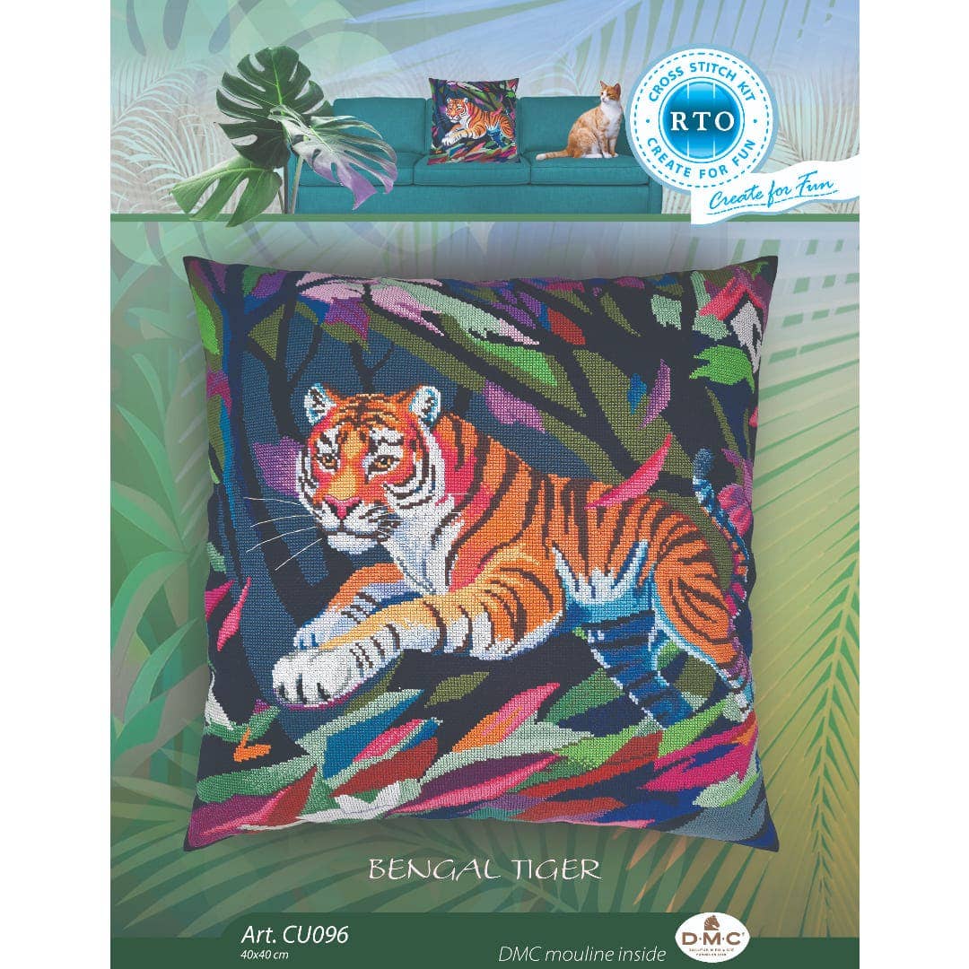 Broderipakke Pute "Bengal Tiger"