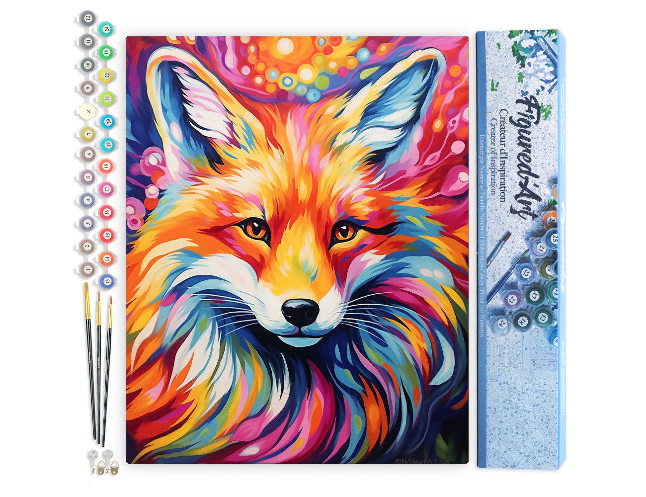 Paint by Numbers "Colourful Abstract Fox"