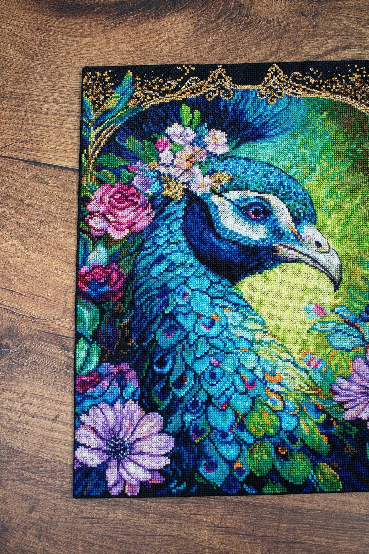 Broderipakke "Blå Påfugl"