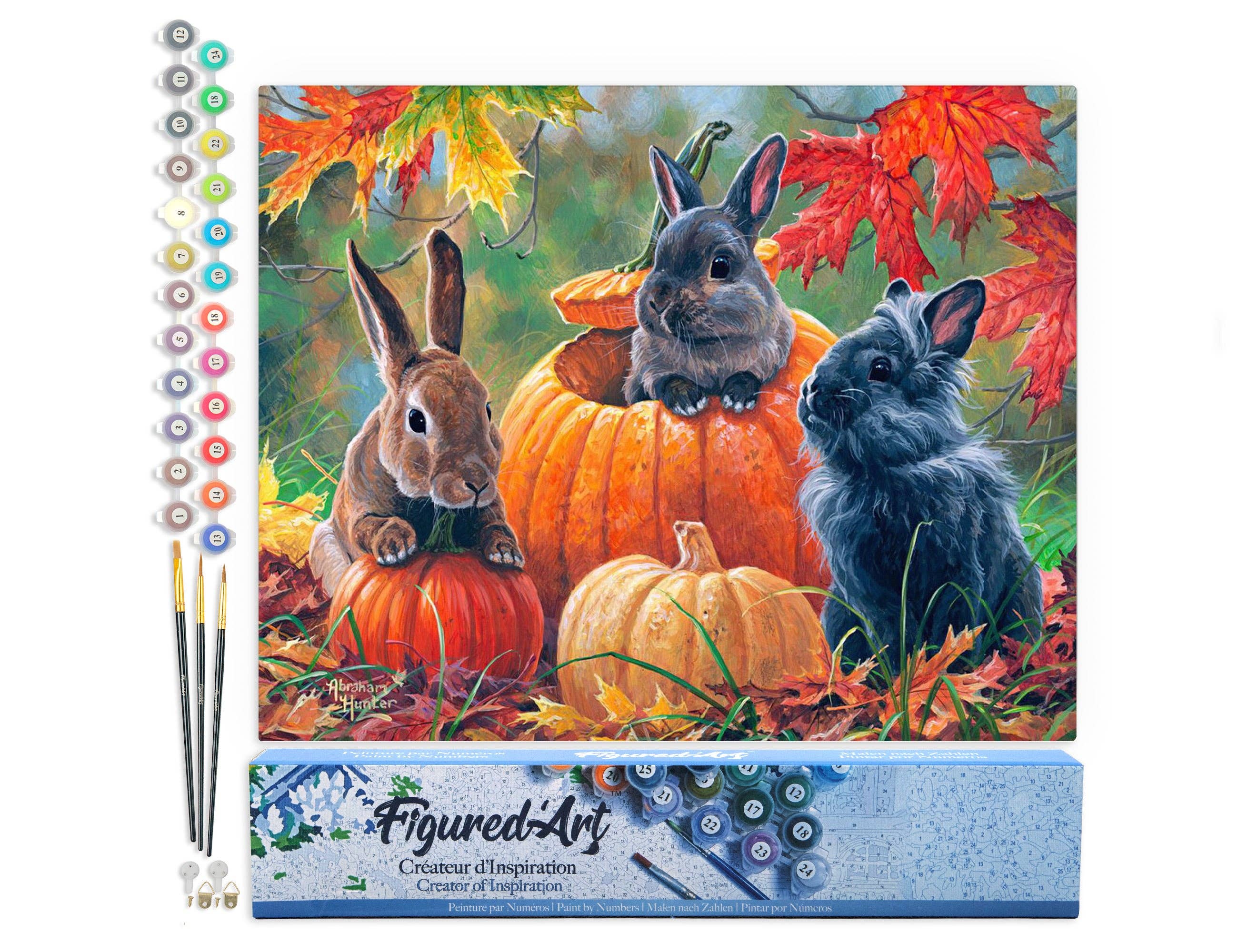 Paint by numbers "Tre Kaniner""