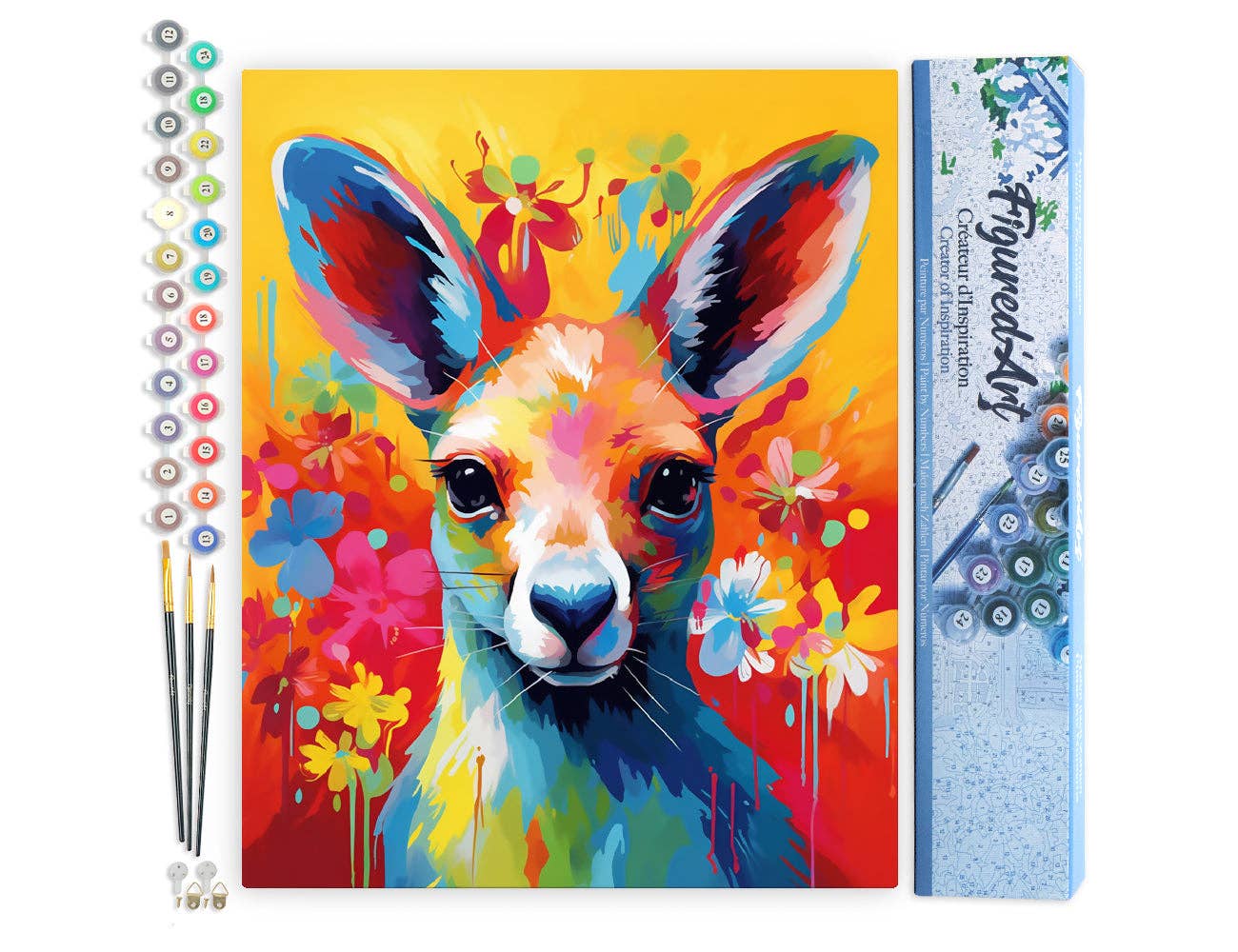 Paint by Numbers "Colourful Abstract Kangaroo"